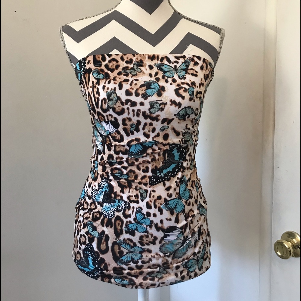 “Tigercherry” animal print butterfly dress